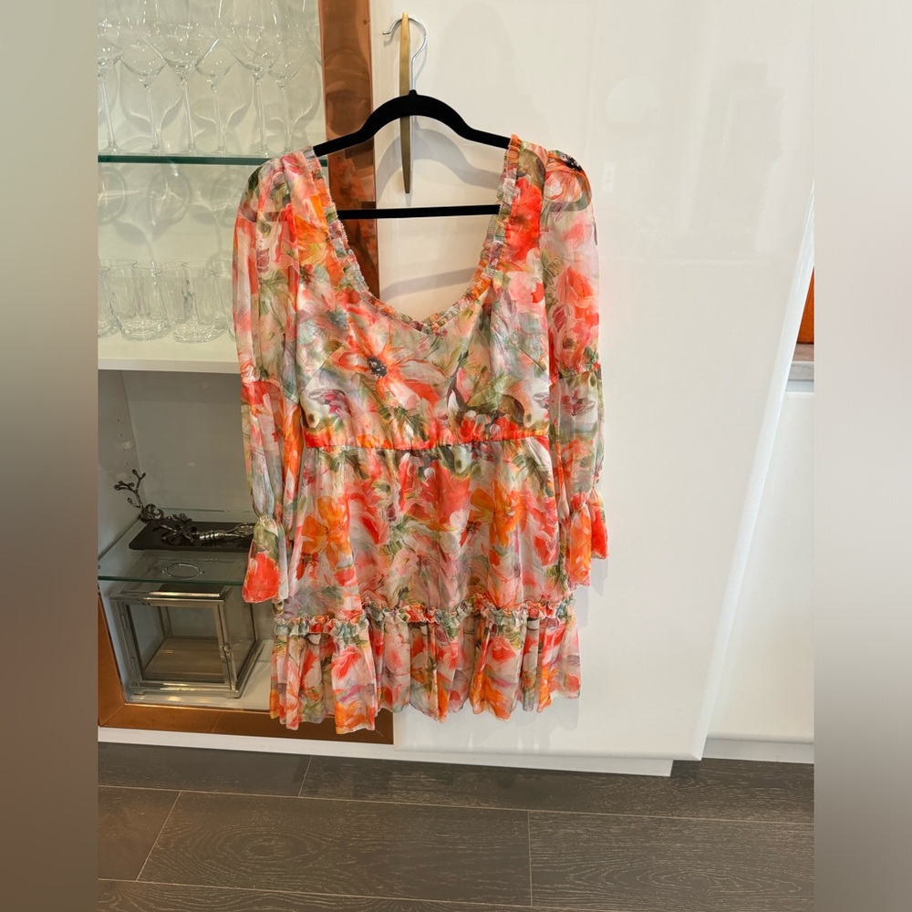 Marchesa notte floral dress